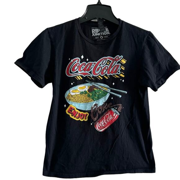 Ripple Junction Coca Cola & Ramen Tee Graphic Shirt. Women’s Small - Picture 1 of 5